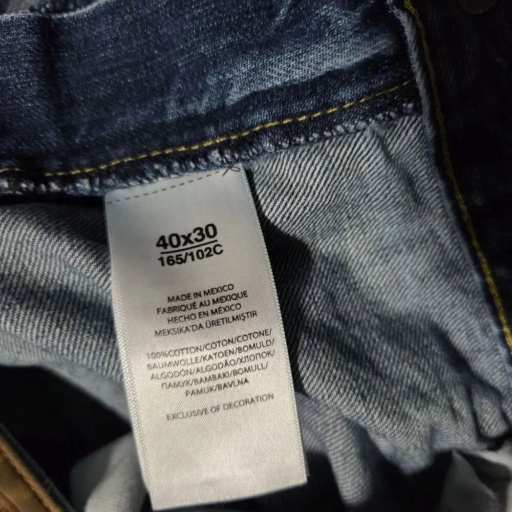 Polo Ralph Lauren Jeans Mens (42x30) 40x30 Blue The Hampton Relaxed Straight